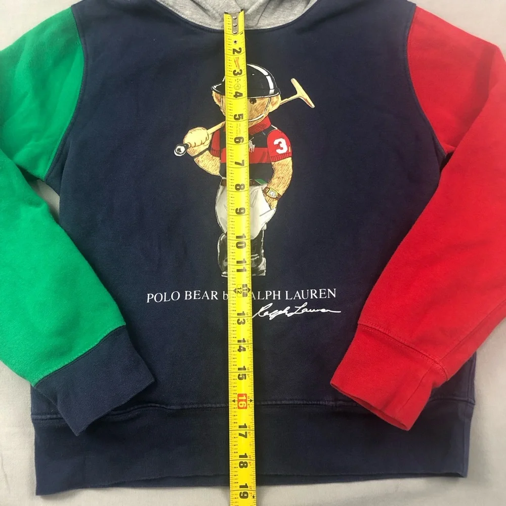 Polo Ralph Lauren Kid’s Color Block Polo Bear Hoodie